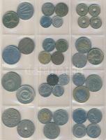 Vegyes világpénz gyűjtemény berakólapba rendezve, összesen 37db, közte érdekesebbek is T:vegyes