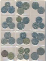 Vegyes világpénz gyűjtemény berakólapba rendezve, összesen 34db, közte érdekesebbek is T:vegyes