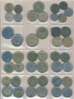 Vegyes világpénz gyűjtemény berakólapba rendezve, összesen 44db, közte érdekesebbek is T:vegyes