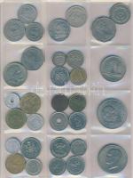 Vegyes világpénz gyűjtemény berakólapba rendezve, összesen 32db, közte érdekesebbek is T:vegyes