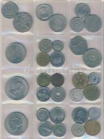 Vegyes világpénz gyűjtemény berakólapba rendezve, összesen 32db, közte érdekesebbek is T:vegyes
