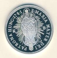 Magyar tallérok utánveretben "Mária Terézia tallérja 1741." Ag (0,999) 20g T:PP Tanúsítvánnyal Csak 2000db!