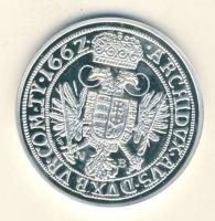 Magyar tallérok utánveretben "I.Lipót tallérja 1662." Ag (0,999) 20g T:PP Tanúsítvánnyal, csak 2000db!