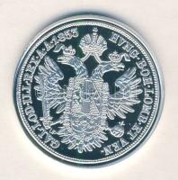 Magyar tallérok utánveretben "Ferenc József ifjúkori tallérja 1853." Ag (0,999) 20g T:PP Tanúsítvánnyal, csak 2000db!