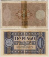 1938. 1P T:I + 1P előlapon csak alapnyomattal, középen elszakadva RRR!!!