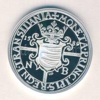 Magyar tallérok utánveretben "Báthory Zsigmond tallérja 1589N-B." Ag (0,999) 20g T:PP Tanúsítvánnyal, csak 2000db!