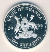 Uganda 2006. 2000Sh Ag "Futball hírességei - Hollandia 1970-es évek" T:PP Tanúsítvánnyal Uganda 2006. 2000 Shilling Ag "Hall of Fame of football-Netherlands 1970s" C:PP
