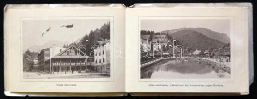cca. 1900 Salzerbad Kurort leporello, borítója kissé viseltes állapotban