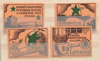 4db Eszperantó levélzáró stecklapon