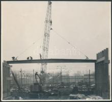 3db nagyméretű fotó a szentendrei HÉV kocsiszín építéséről