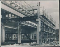 3db nagyméretű fotó a szentendrei HÉV kocsiszín építéséről