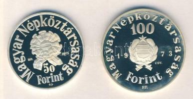 1973. 50Ft Ag + 100Ft Ag "Petőfi Sándor" pár T:PP