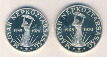 1970. 50Ft Ag + 100Ft Ag "Felszabadulás" pár T:PP
