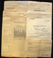 1939-1942  10db Magyar Aero Szövetséges irat:  szülői beleegyezés, nyilatkozat, tájékoztató, bizonyítvány, felvételi kérelem, stb