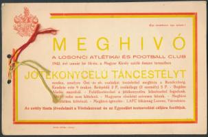 1942 Losonci atlétikai és Footbal club meghívója 6p.