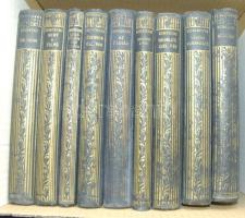 1930-1938 Komáromi János munkái 9 kötetben, Genius Kiad, Bp., kiadói dombornyomott egészvászon kötésben, szép állapotban