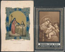 Vegyes papírrégiség tétel: szentképek, képeslapok, leporelló, szórólap, stb