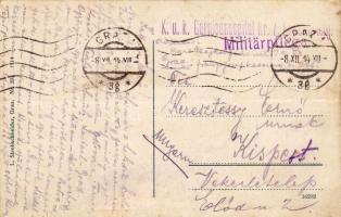 1914 Képeslap gráci helyőrségi kórházból