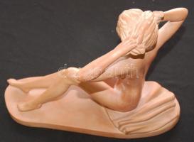 Kerámia akt figura (javított) / Ceramics nude figure (repaired) 22x31cm