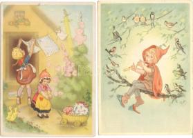 20 db használatlan vidám, grafikai képeslap