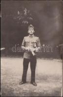1941 Hungarian soldier in Kolozsvár park photo