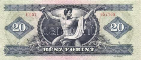 1980. 20Ft (3x) kettő egymás utáni sorszámmal T:I-