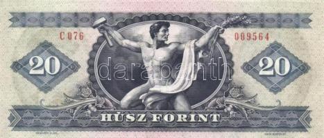 1980. 20Ft (3x) kettő egymás utáni sorszámmal T:I-