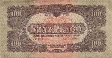 1944. 100P "V.H." (2x) egymáshoz közeli sorszámmal T:II,III