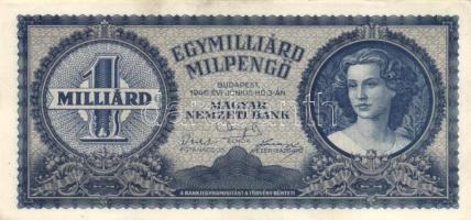 1946. 1.000.000.000P/MP pár + 100.000MP/BP pár + 1.000.000MP/BP pár, összesen 6db T:II,II-