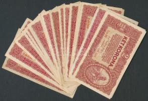 1920. 2K kétfajta sorszám (25x), közte egymás utáni, egymáshoz közeli, és alacsony sor/sorozatszámmal T:II,II-,III