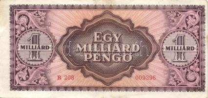 1945-46. 100P-1.000.000.000MP , összesen 14db különféle bankjegy T:II,II-,III