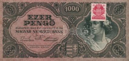 1945-46. 100P-1.000.000.000MP , összesen 14db különféle bankjegy T:II,II-,III