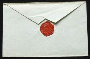 1838 Nagyalakú levél a veszprémi püspöknek sárkányölő Szent Györgyöt ábrázoló hátoldalán díszes vias...