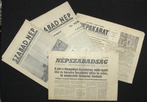 1954-1956 A Népszabadság és a Szabad nép számai, köztük egy forradalmi számmal