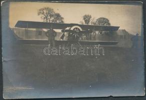 cca 1916 Magyar légierő pilótája és repülőgépe / k.u.k. air-force pilot and plane photo 9x6 cm