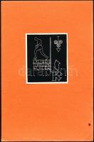 5 db külföldi ex libris, 3 fametszet, 2 rézkarc