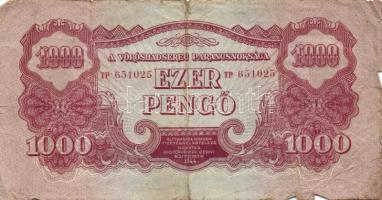 1944. "A Vöröshadsereg Parancsnoksága" 100P (4x) + 1000P  T:III,IV