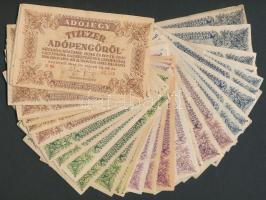 1946. 10.000AP (10x) + 50.000AP (10x) + 100.000AP (10x) + 500.000AP (10x) T:II,II-,III