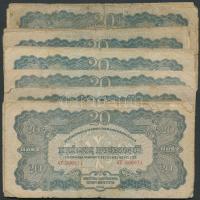 1944. "Vöröshadsereg Parancsnoksága" 20P (20x) T:II,II-,IV,(V)