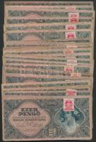 1945. 1000P (50x) bélyeggel T:II-,III,III-