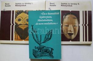 3db színházzal kapcsolatos könyv: Színház és látvány I-II.; Én a komédiát lejátsztam, mulattattam, de nem mulattam