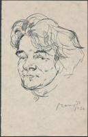 Marnyik 1966 jelzéssel: tus-ceruza, 14x20 cm