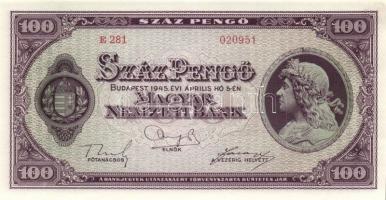 1945. 100P (5x) egymás utáni sorszámmal T:I-