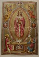 Missale Romanum ex decreto sacrosancti concili tridenti. Regensburg 1905. Dekoratív rézgombokkal dís...