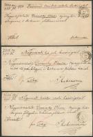 1850-1864  5db klf iskolai hivatalos levél Szabolcs megyéből