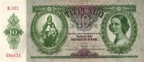 1936. 10P (3x) egymás utáni sorszámokkal T:I