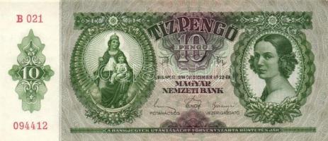 1936. 10P (3x) egymás utáni sorszámokkal T:I