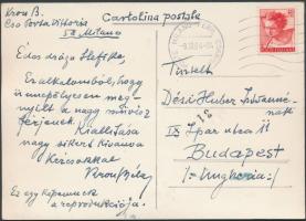 1964 Kron Béla grafikus levele Dési Huber özvegyének