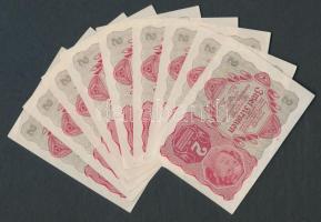 Osztrák-Magyar Bank 1922. 2K  (10x) T:I,I-