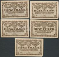 1920. 20f "06"-os sorozat (5x) T:I(egyik II)